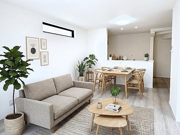 落ち着いた雰囲気のＬＤＫは家族みんなの快適空間※家具はCGです