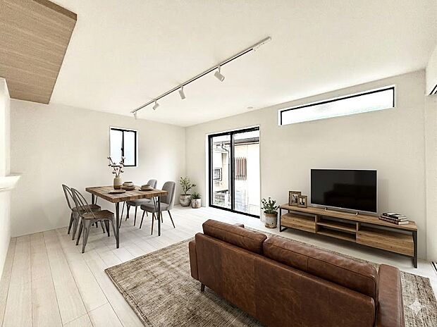 落ち着いた雰囲気のＬＤＫは家族みんなの快適空間※家具はCGです