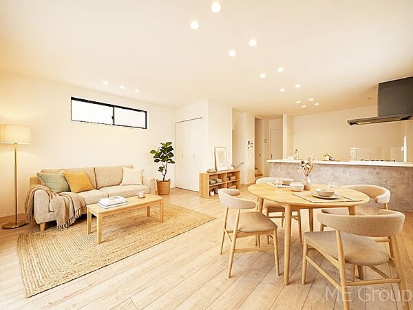 落ち着いた雰囲気のＬＤＫは家族みんなの快適空間※家具はCGです