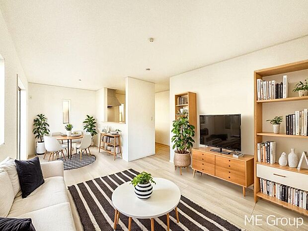 【リビング】落ち着いた雰囲気のLDKは家族みんなの快適空間※家具はCGです