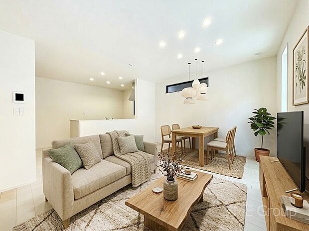 【リビング】落ち着いた雰囲気のＬＤＫは家族みんなの快適空間※家具はCGです