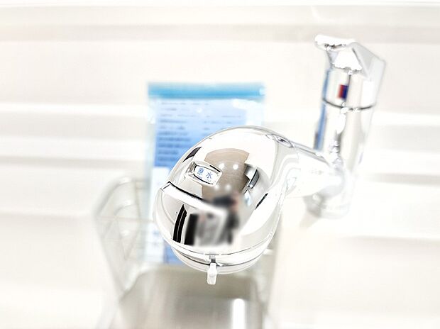 【その他設備(浄水器)】いつでも清潔なおいしいお水を。一つの水栓で水道水と浄水を使い分け。