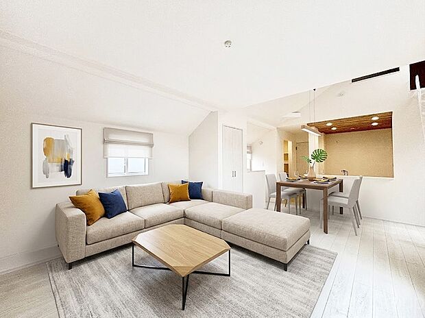 【リビング】落ち着いた雰囲気のＬＤＫは家族みんなの快適空間※家具はCGです