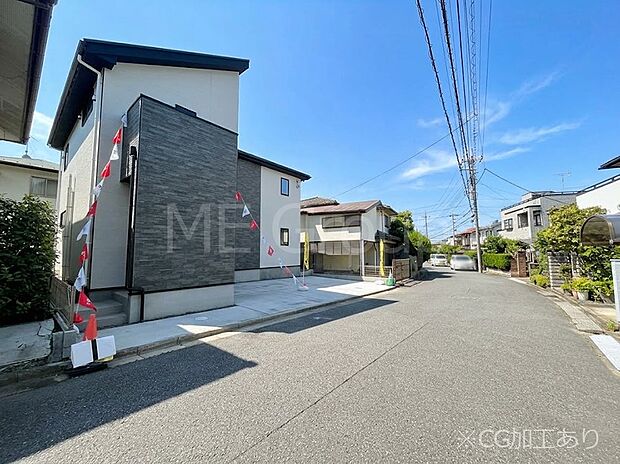 【前面道路含む現地写真】堂々完成!! ここから始まる新生活を応援いたします!
