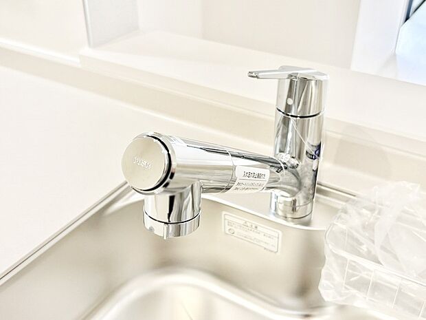 【その他設備(浄水器)】いつでも清潔なおいしいお水を。一つの水栓で水道水と浄水を使い分け。