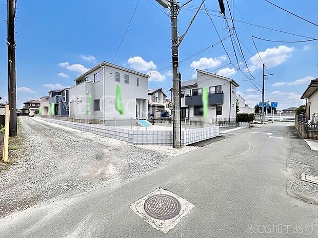 【前面道路含む現地写真】前面道路はきちんと整備されています
