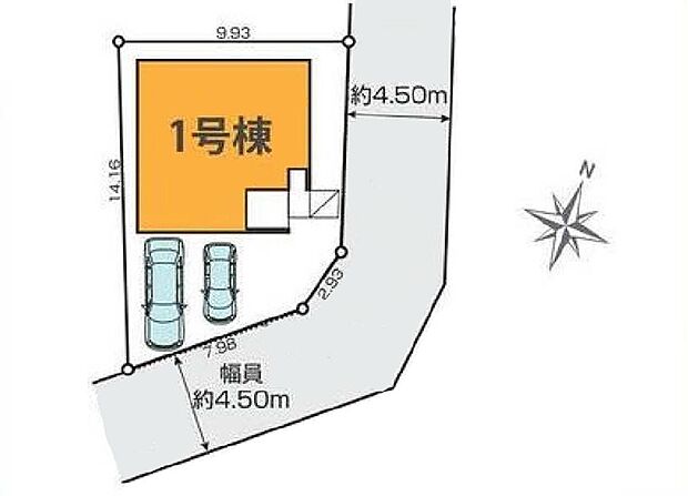 南東角地の整形地。遊具付きの大きな公園も近く、ファミリー層に嬉しい住環境。