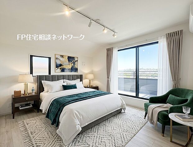 【洋室│6.8帖】  本画像はAIがCGで家具を作成しており、実際の現地に家具は設置されておりません。また、販売価格に家具等は含まれておりません。  