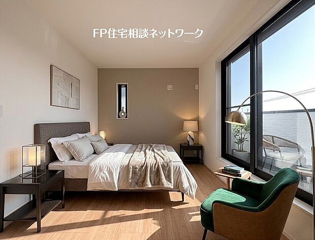 【洋室│6.9帖】 本画像はAIがCGで家具を作成しており、実際の現地に家具は設置されておりません。また、販売価格に家具等は含まれておりません。