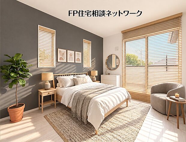本画像の家具等はCGイメージで販売価格にも含まれず、付帯しません。なお、ブラインド設置工事は有償です。