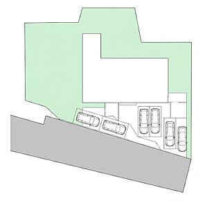 土地2000m2（690坪）以上の開放感。平屋や並列駐車4台も叶う自由設計。 