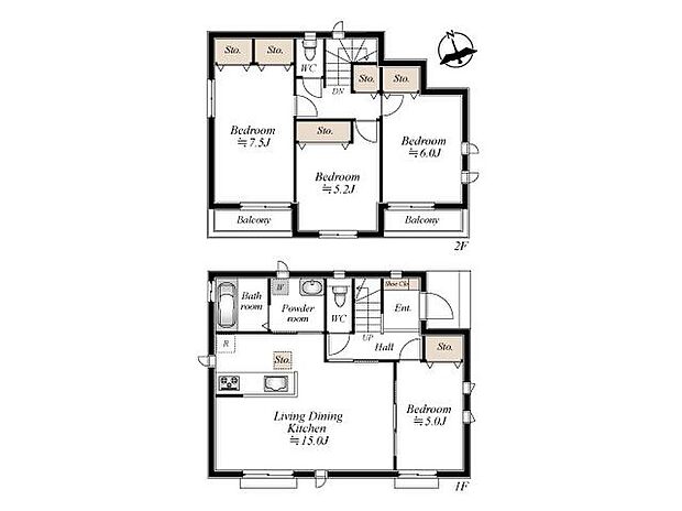 (B号棟)、価格3390万円、4LDK、土地面積109.63m2、建物面積93.15m2