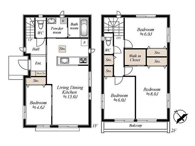 (B号棟)、価格2990万円、4LDK、土地面積140.02m2、建物面積96.05m2