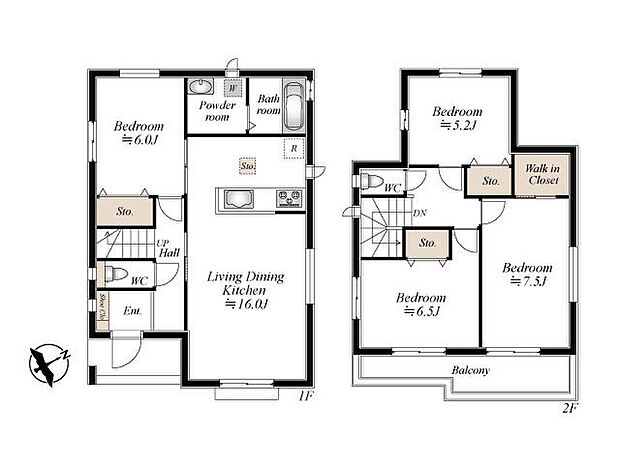 (B号棟)、価格4590万円、4LDK、土地面積124.77m2、建物面積98.54m2