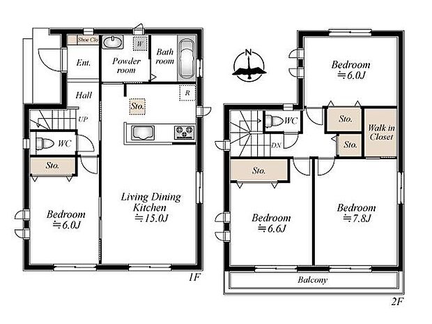 (A号棟)、価格5790万円、4LDK、土地面積105.96m2、建物面積98.95m2