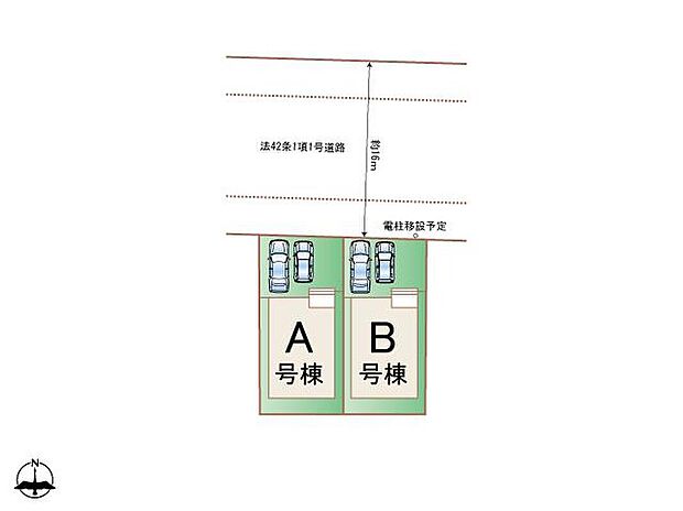 【全体区画図】A号棟、B号棟のご案内です♪　全2棟のコンパクトな分譲地で、落ち着いた住環境。配置計画も整った暮らしやすい区画です。