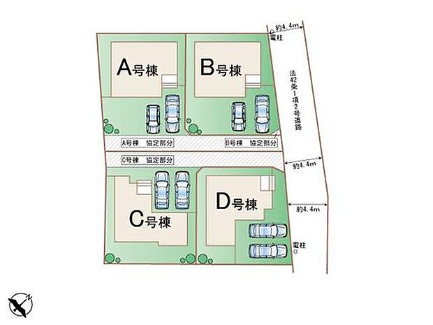 【全体区画図】全4棟のご案内です♪