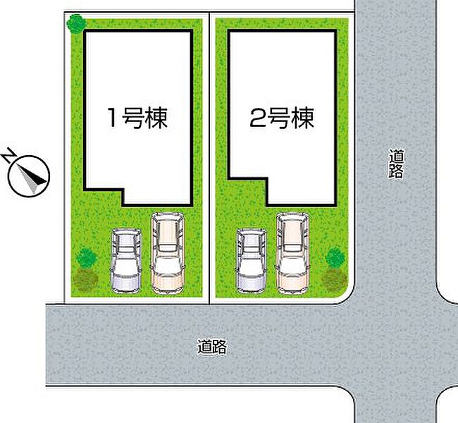 全２区画　前面道路６．２ｍ