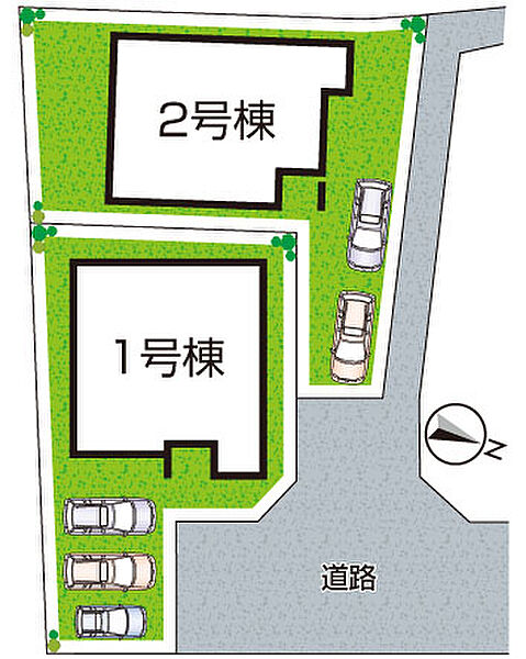 全２区画　前面道路６ｍ