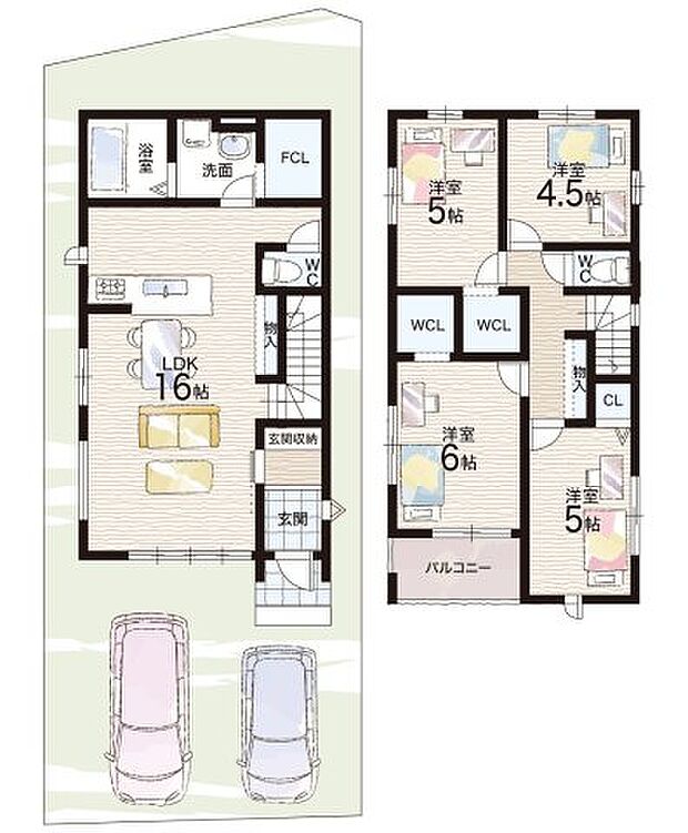 【4LDK】○小津小学校・・・徒歩28分 ○守山南中学校・・・徒歩7分