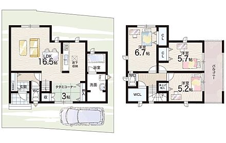 ○長尾小学校・・・徒歩17分 ○長尾中学校・・・徒歩14分 