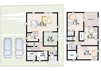 ○関屋小学校・・・徒歩21分 ○香芝西中学校・・・徒歩26分 