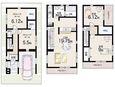 ○桜橋小学校・・・徒歩4分 ○上小坂中学校・・・徒歩13分 