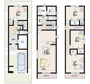 ○少林寺小学校・・・徒歩8分 ○陵西中学校・・・徒歩9分 