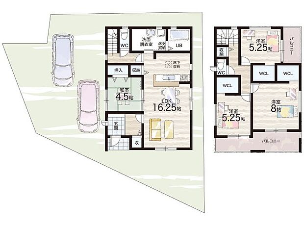 【4LDK】○中央小学校・・・徒歩4分 ○熊取中学校・・・徒歩7分