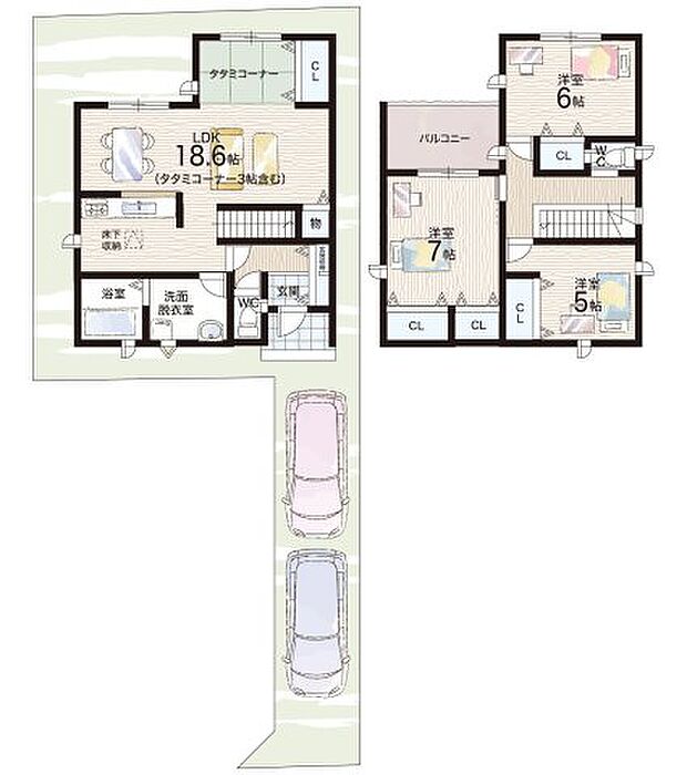 【3LDK】○孔舎衙小学校・・・徒歩9分 ○孔舎衙中学校・・・徒歩19分