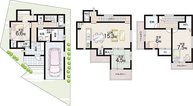 【4LDK】○諸福小学校・・・徒歩5分 ○諸福中学校・・・徒歩13分