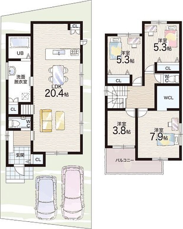 【4LDK】○上野芝小学校・・・徒歩9分 ○津久野中学校・・・徒歩12分