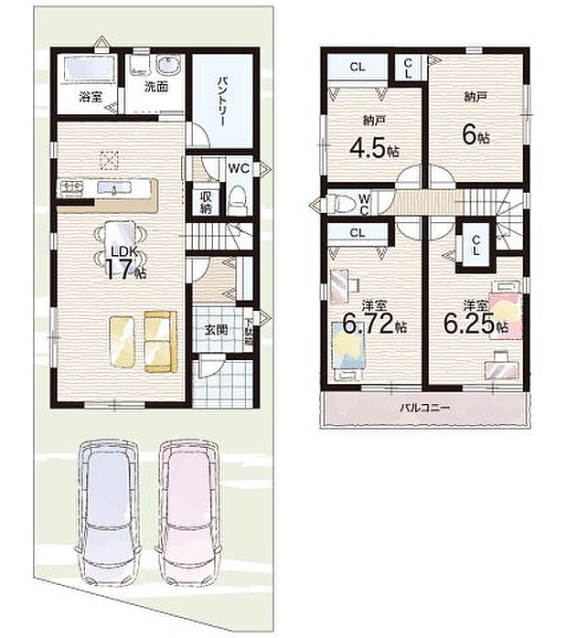 【2LDK+S(納戸)】○深阪小学校・・・徒歩7分 ○平井中学校・・・徒歩19分