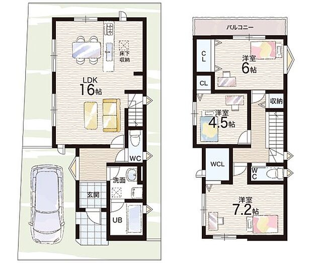 【3LDK】○穴師小学校・・・徒歩8分 ○誠風中学校・・・徒歩11分