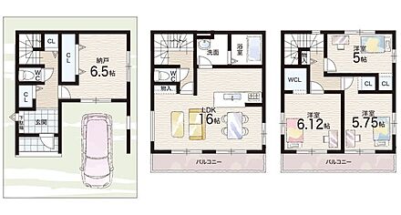 ○桜小学校・・・徒歩９分 ○第二中学校・・・徒歩３分 