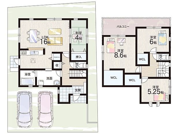 【4LDK】○樟葉北小学校・・・徒歩6分 ○楠葉中学校・・・徒歩7分