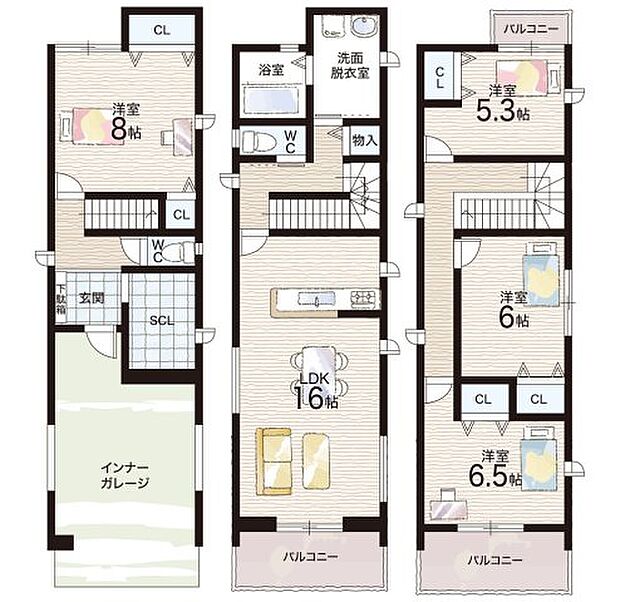 【4LDK】○竹城台東小学校・・・徒歩6分 ○宮山台中学校・・・徒歩13分
