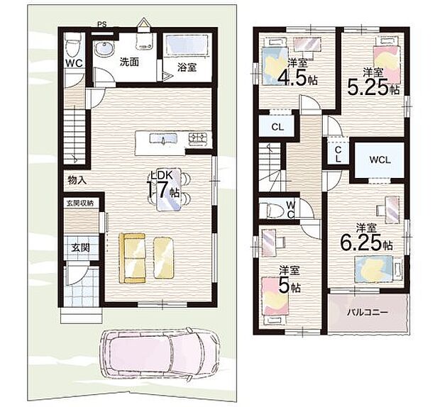 【4LDK】○刑部小学校・・・徒歩7分 ○曙川南中学校・・・徒歩5分