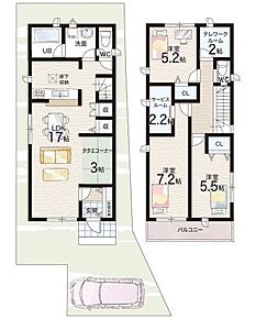 ○鏡山小学校・・・徒歩17分 ○花山中学校・・・徒歩10分 
