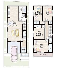 ○交野市立交野みらい学園・・・徒歩17分  