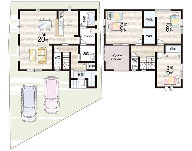 【3LDK】○東深井小学校・・・徒歩5分 ○深井中学校・・・徒歩9分