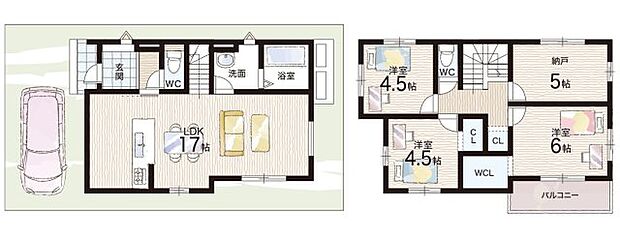 【3LDK+S(納戸)】○登美丘東小学校・・・徒歩9分 ○野田中学校・・・徒歩18分