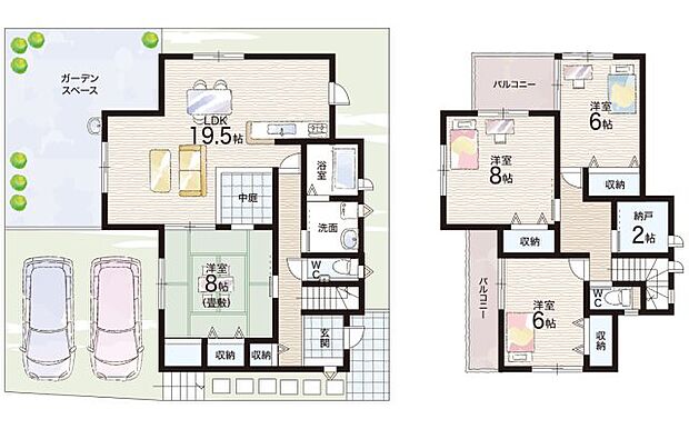 【4LDK+S(納戸)】○城山台小学校・・・徒歩21分 ○木津中学校・・・徒歩50分