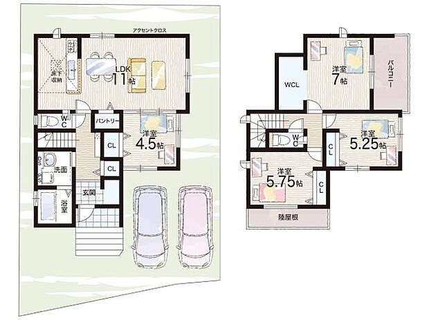 【4LDK】○西小学校・・・徒歩7分 ○熊取中学校・・・徒歩29分