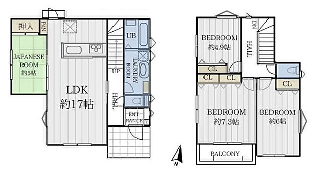【4LDK】○北小学校・・・徒歩14分 ○狭山中学校・・・徒歩22分