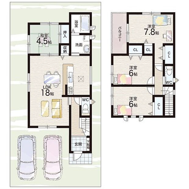 【4LDK】○郡山北小学校・・・徒歩25分 ○郡山中学校・・・徒歩13分