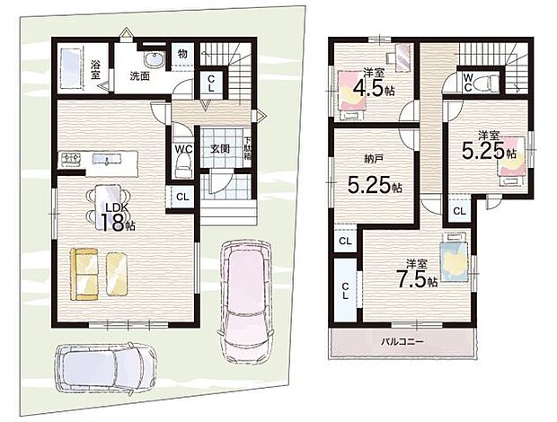 【3LDK+S(納戸)】○三井小学校・・・徒歩3分 ○第十中学校・・・徒歩7分