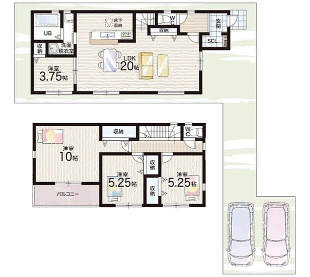 【3LDK】○ならやま小学校・・・徒歩12分 ○ならやま中学校・・・徒歩12分