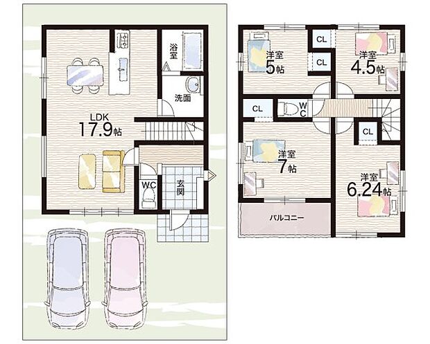 【4LDK】○土室小学校・・・徒歩10分 ○阿武山中学校・・・徒歩14分