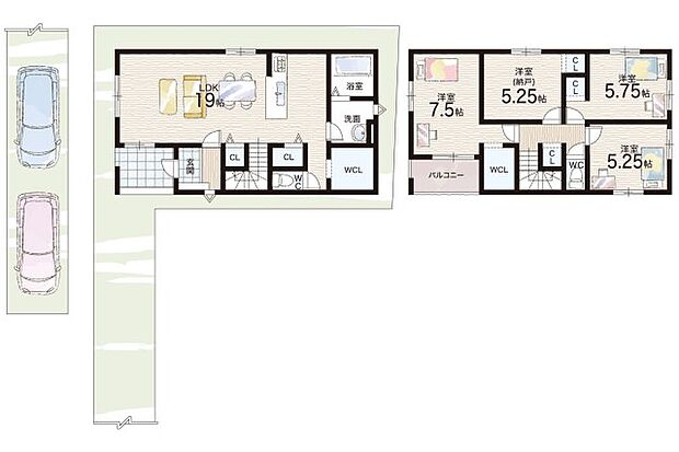 【3LDK+S(納戸)】○豊川小学校・・・徒歩21分 ○豊川中学校・・・徒歩11分